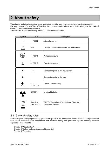 NewTom VG User Manual rev 4.0 - Image Works