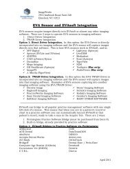 EVA Sensor Third-Party Integration List: - Image Works