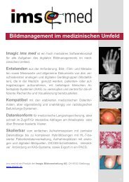 ims med Produktdokumentation (PDF) - Imagic Bildverarbeitung AG