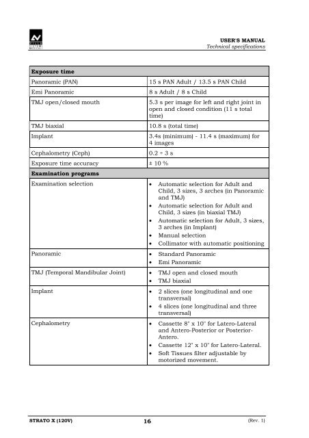 Strato X User Manual - Image Works