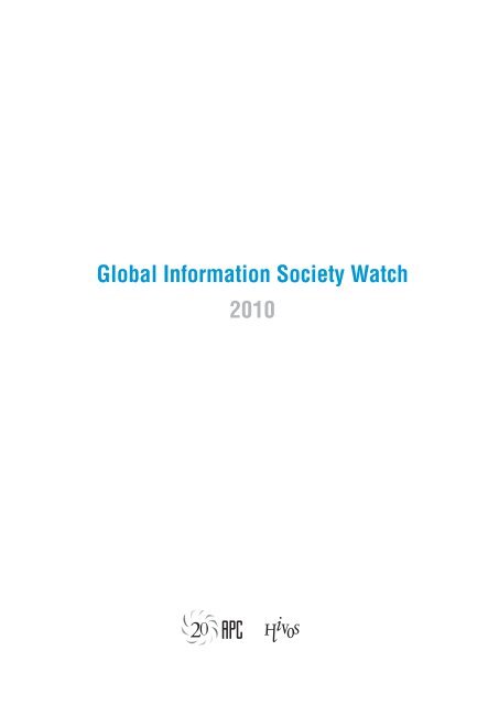 GLOBAL INFORMATION SOCIETY WATCH 2010