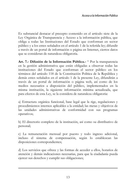 Acceso a la InformaciÃ³n PÃºblica en Ecuador, 2005 - Imaginar