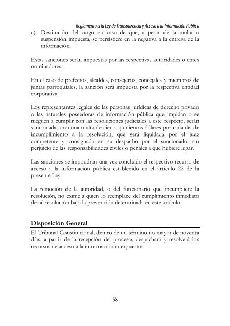 Acceso a la InformaciÃ³n PÃºblica en Ecuador, 2005 - Imaginar