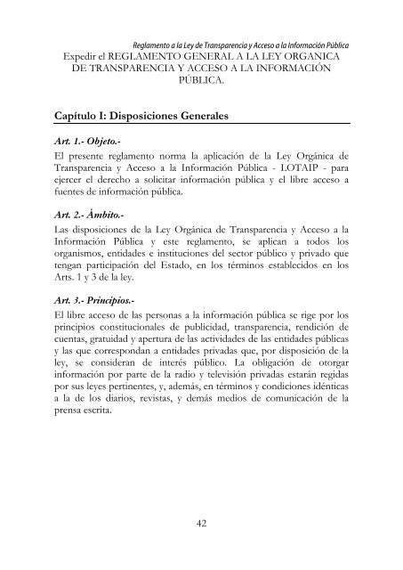 Acceso a la InformaciÃ³n PÃºblica en Ecuador, 2005 - Imaginar