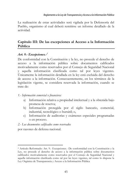 Acceso a la InformaciÃ³n PÃºblica en Ecuador, 2005 - Imaginar