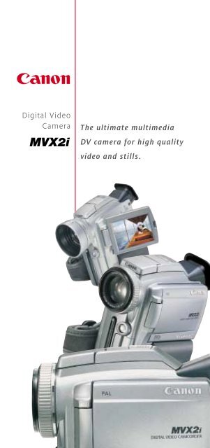 The ultimate multimedia DV camera for high quality ... - imaginArt