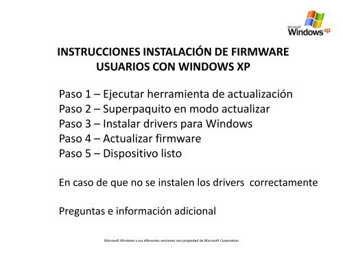 Paso 4 – Actualizar firmware - Imaginarium