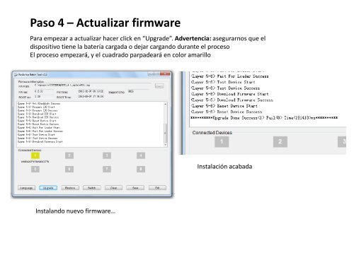 Paso 4 – Actualizar firmware - Imaginarium