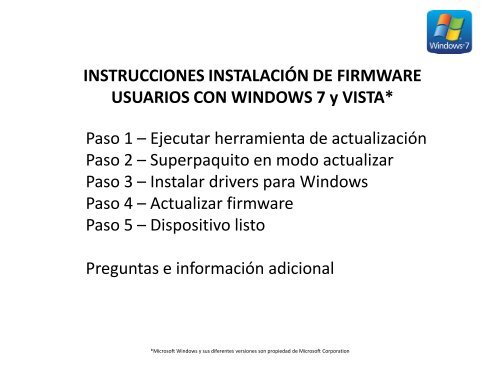 Paso 4 – Actualizar firmware - Imaginarium