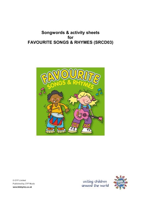 to download the words to the songs on this album, with free activity ...