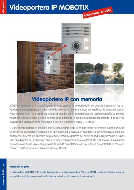 Videoportero IP con memoria - imaginArt