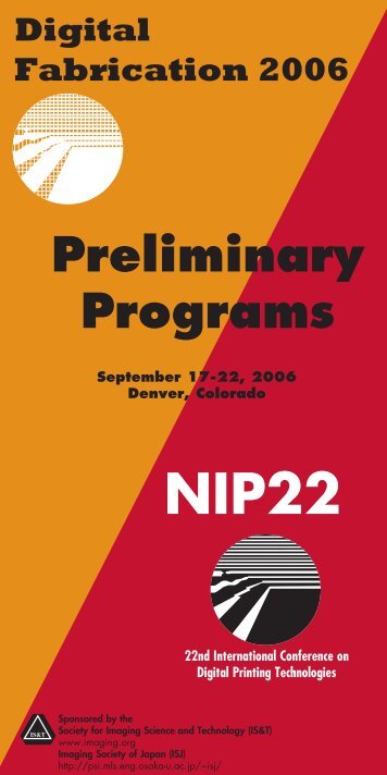 DF2006-NIP22 Prelim Prog - Society for Imaging Science and ...