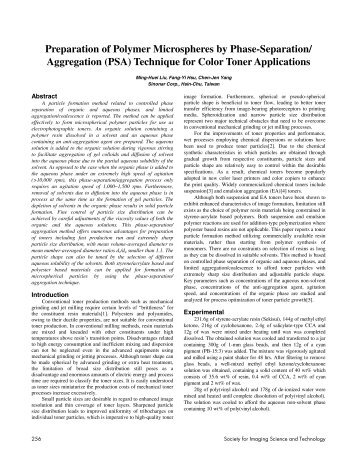 Preparation of Polymer Microspheres by Phase-Separation ...