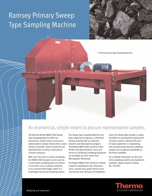 Ramsey Primary Sweep Type Sampling Machine