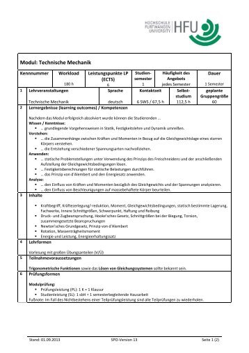 Modul: Technische Mechanik