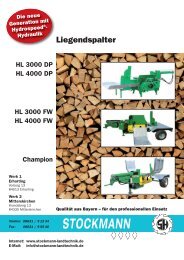 Liegendspalter - Stockmann Landtechnik