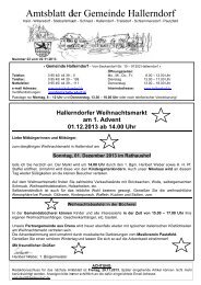 Gemeindeblatt vom 22.11.2013 downloaden - Gemeinde Hallerndorf