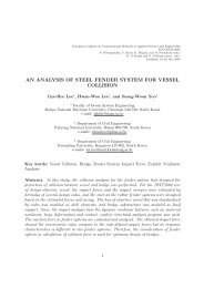 an analysis of steel fender system for vessel collision