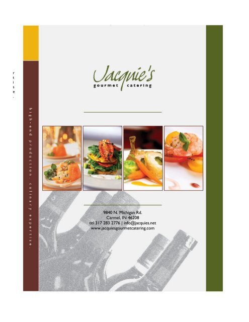 Jacquie S Gourmet Catering For Your Wedding Reception