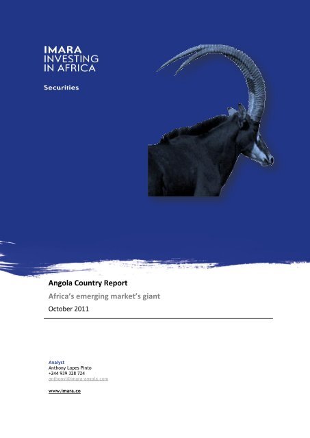 Imara African Cement Report Africa, the last cement frontier Angola ...