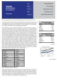 Equity Research Africa Rising Sub-Saharan Africa 15 ... - Imara