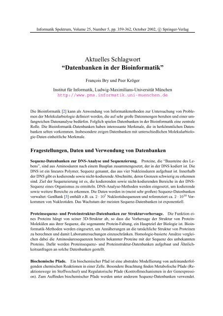 Aktuelles Schlagwort “Datenbanken in der Bioinformatik”