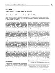 REVIEW Colorimetric protein assay techniques - Biotechnology and ...