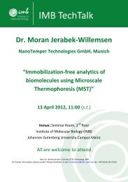 Dr. Moran Jerabek-Willemsen - IMB