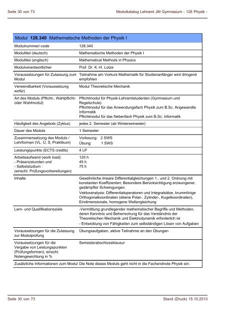 Modulkatalog - Friedolin - Friedrich-Schiller-Universität Jena