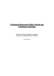Friedmann-Robertson-Walker-Metrik und Friedmann-Gleichung