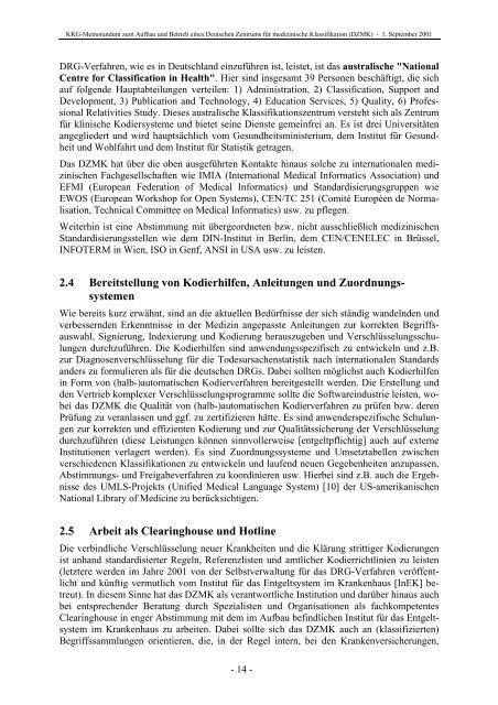 Memorandum im DIN A4-Format ( PDF , 81 kB ) - DIMDI