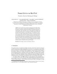 From GENIA to BioTop - Towards a top-level Ontology for Biology