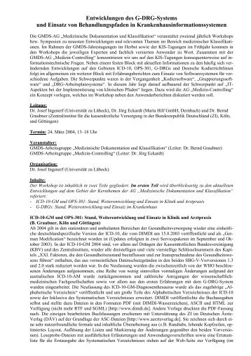Informationen und Programm zum Praxis-Seminar am 24. März in ...