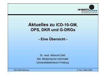 Aktuelles zu ICD-10-GM,