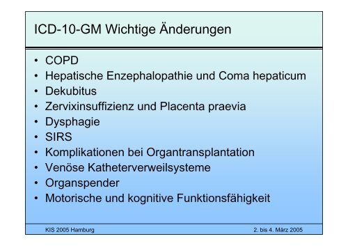 Aktuelles zu ICD-10-GM,