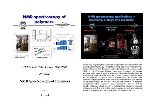 NMR Spectroscopy of Polymers