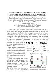 synthesis and characterization of xylan and glucomannan ester ...