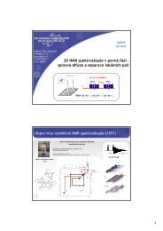 2D NMR spektroskopie v pevné fázi – spinová difuze a separace ...