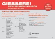 Infoblatt Marktübersichten 2014 - Giesserei