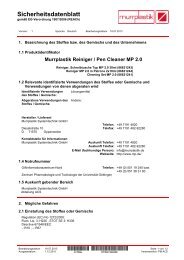 Sicherheitsdatenblatt - Murrplastik Systemtechnik