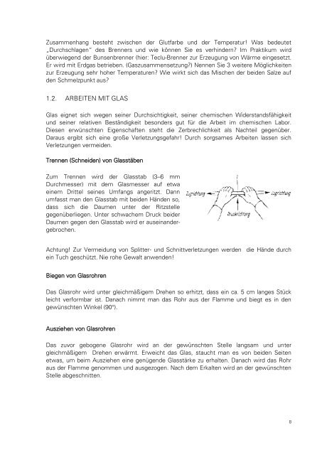 Praktikumsanleitung - Fachrichtung Chemie und Lebensmittelchemie