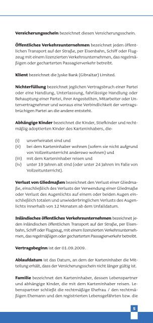 Broschüre Visa Reiseversicherung [PDF] - Jyske Bank