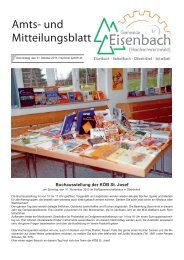 Redaktioneller Teil - Gemeinde Eisenbach