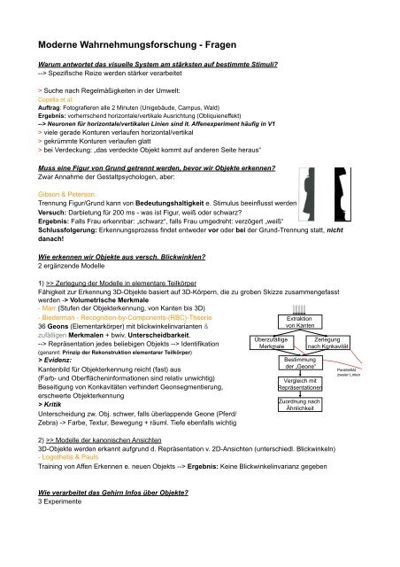 Allgemeine Psychologie I