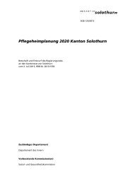 Pflegeheimplanung 2020 Kanton Solothurn