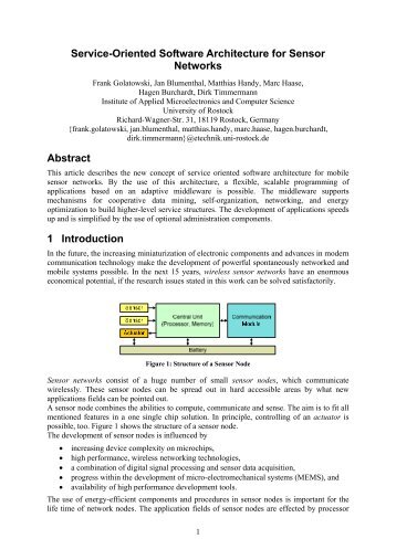 Service-Oriented Software Architecture for Sensor ... - ResearchGate