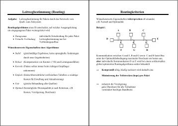 Routingkriterien Magazine Routingkriterien Magazine