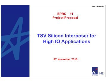 TSV Silicon Interposer for High IO Applications