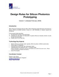 Design Rules for Silicon Photonics Prototyping - Institute of ...