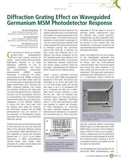 Diffraction Grating Effect on Waveguided Germanium MSM ...